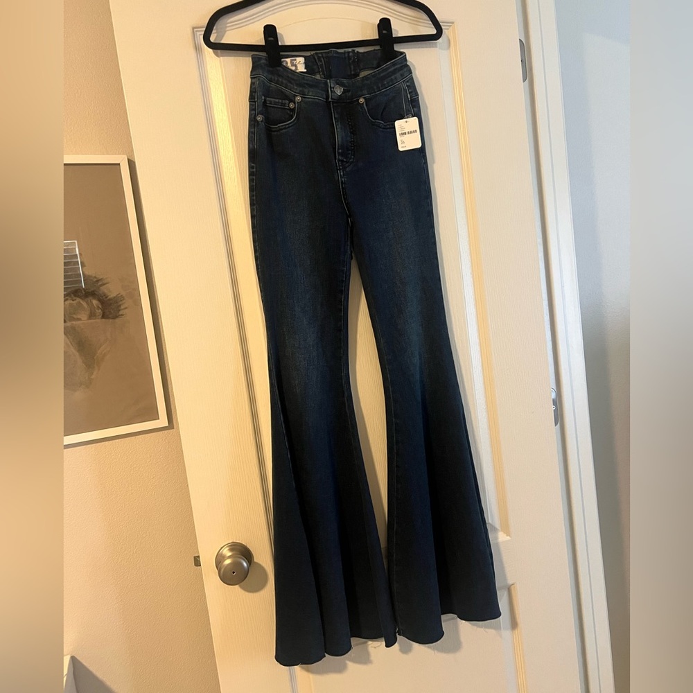 Women's Dark Blue Flared Jeans